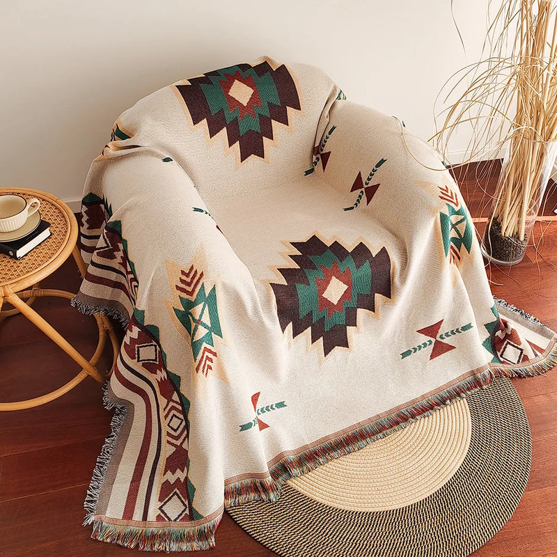 New Oversized Boho Throw Blanket