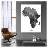 New map travel wall art