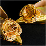 2024 Fashionable Designed Gold Elegant Shoe Bag