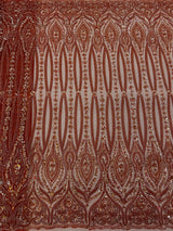 New African Heavy Beaded Lace Fabric