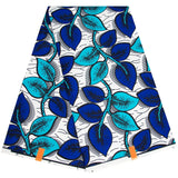 Ankara African Print Leaf Pattern Real Wax