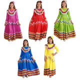 Kids Mexican Style Costume Traditional Jalisco Dresses