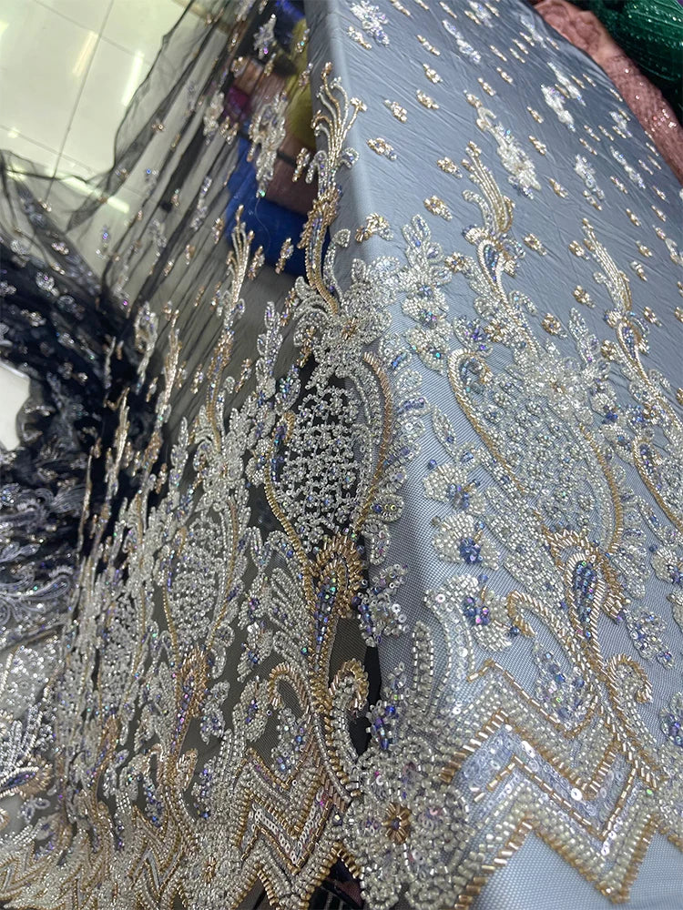 High-end Heavy Beaded Fabric