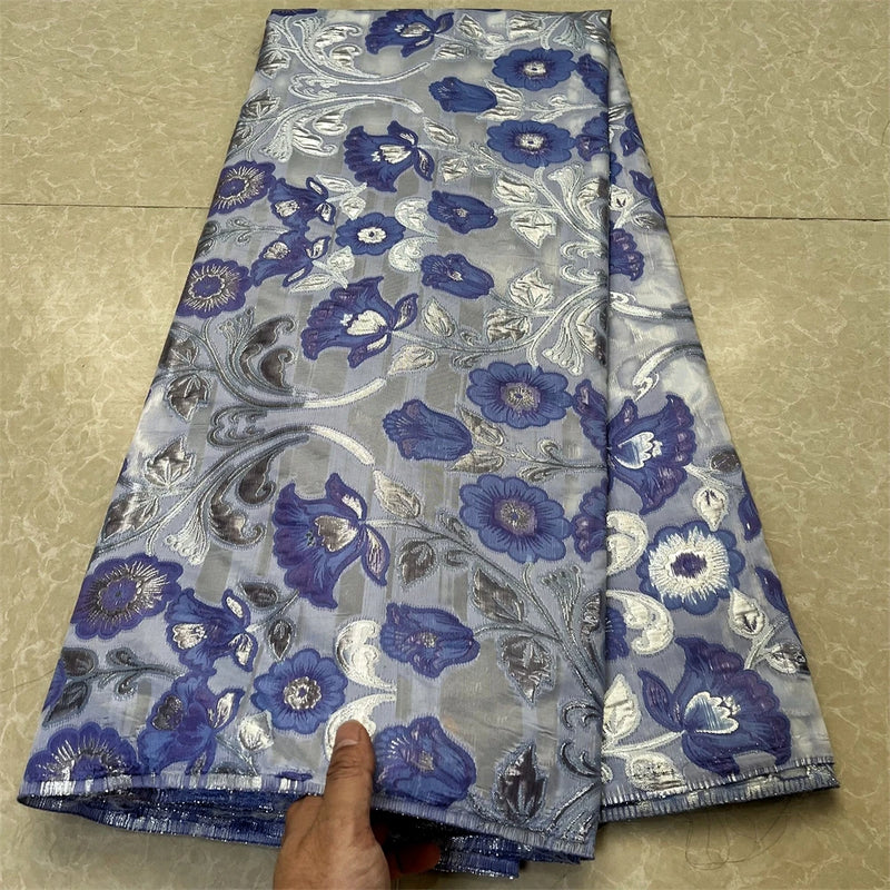 High Quality African Nigerian Jacquard  Organza Tulle Lace Fabric