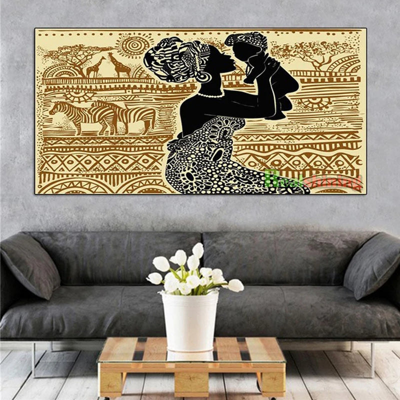 Woman Full Diamond Embroidery Rhinestone Art