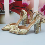 New Brand Luxury Crystal Bridal Wedding shoe and purse