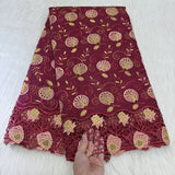 100% Cotton Voile Lace Popular Dubai Style Fabric