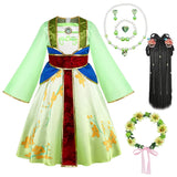 Kids Mulan Cosplay Princess Dress