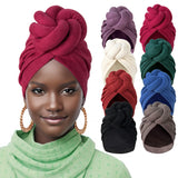 New African Women Large 3D Flower Turban Hat