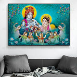 New Radha Krishna Canvas Painting Wall Art