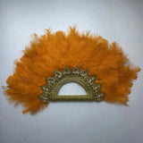 New Big Size Design African Orange Feather Fan