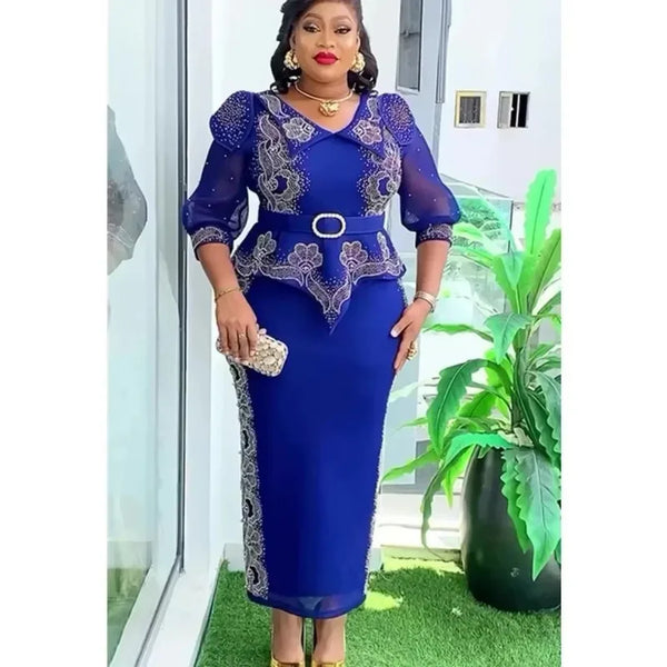 Women Africa Plus Size Wedding Party Long Christmas Dress