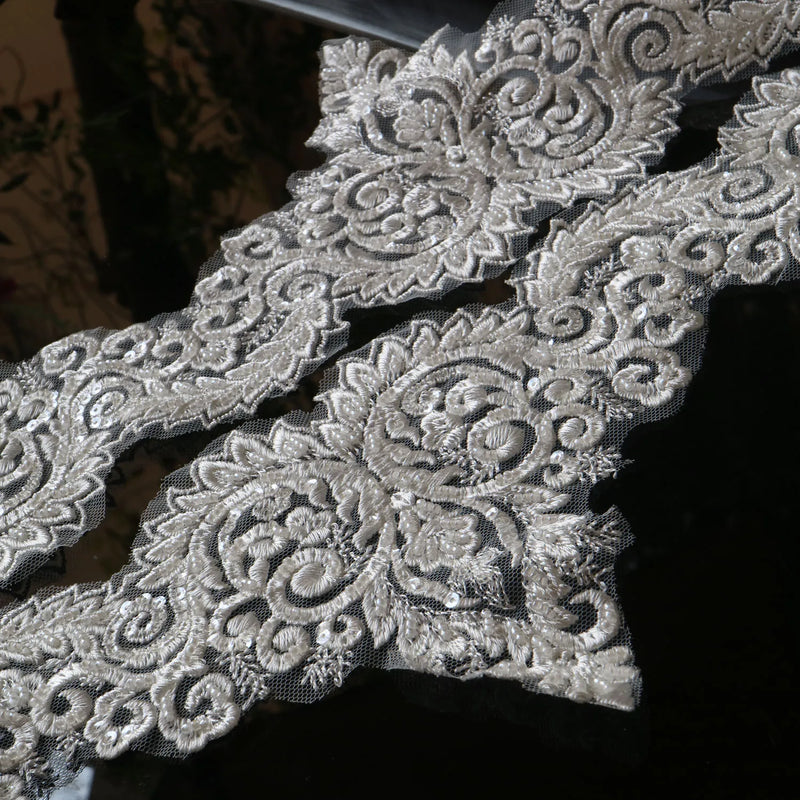 New luxury beaded embroidery lace