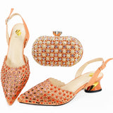 Italian Design Fashion Style Ladies Shoes with Matching Bag Set