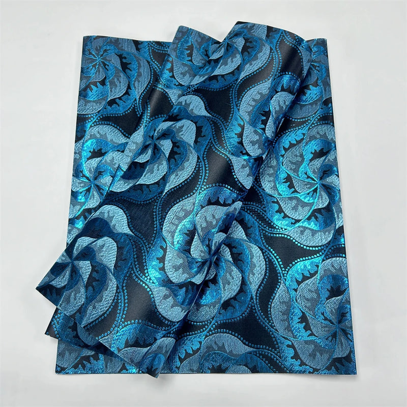 African Sego Gele Headtie Blue Color Fabrics