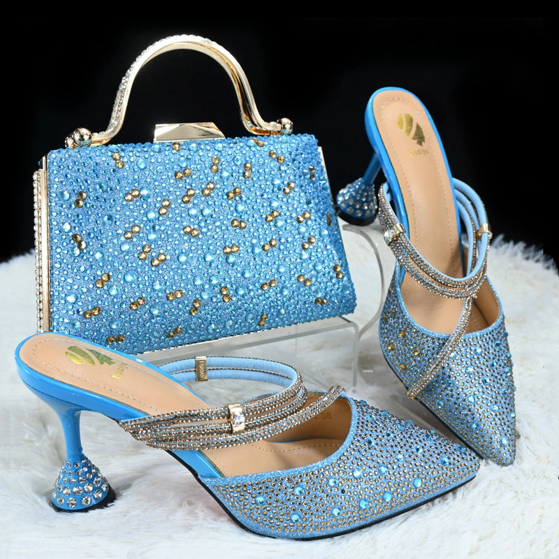 New Women Shoes and Bag Set