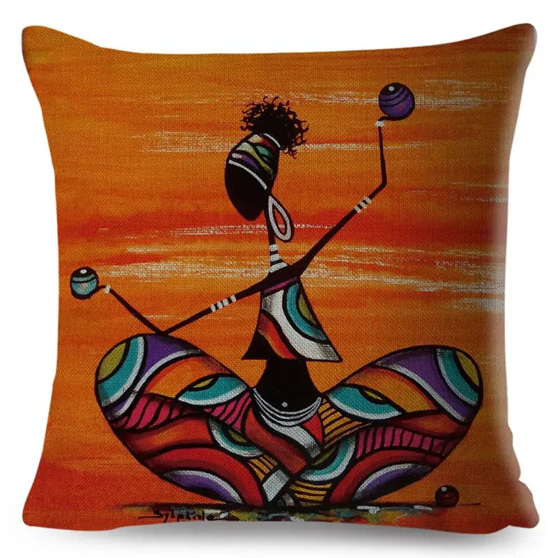 African Woman Home Decor Pillow Case