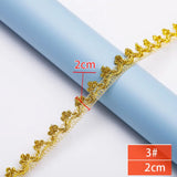 20mm Gold Silve Lace Trims Wedding Party Costume Cloth