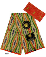 Ankara African kente gold Real Wax Fabric