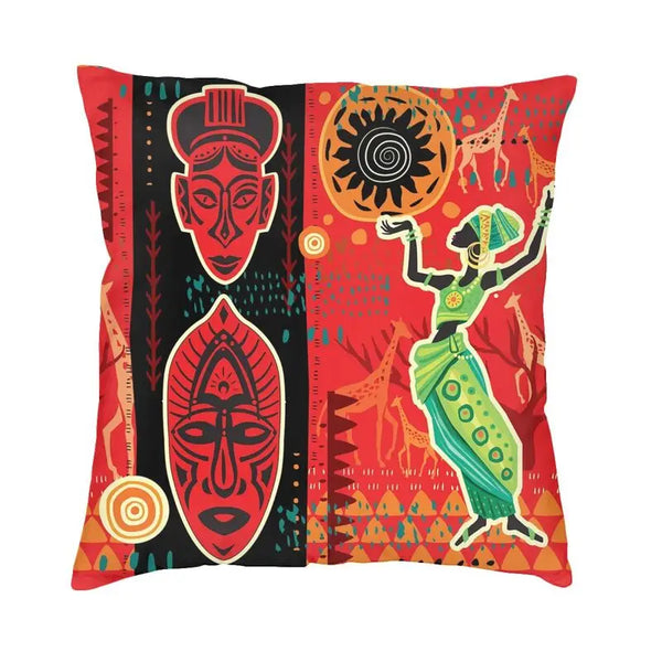 African Ethnic Motifs Cushion Cover