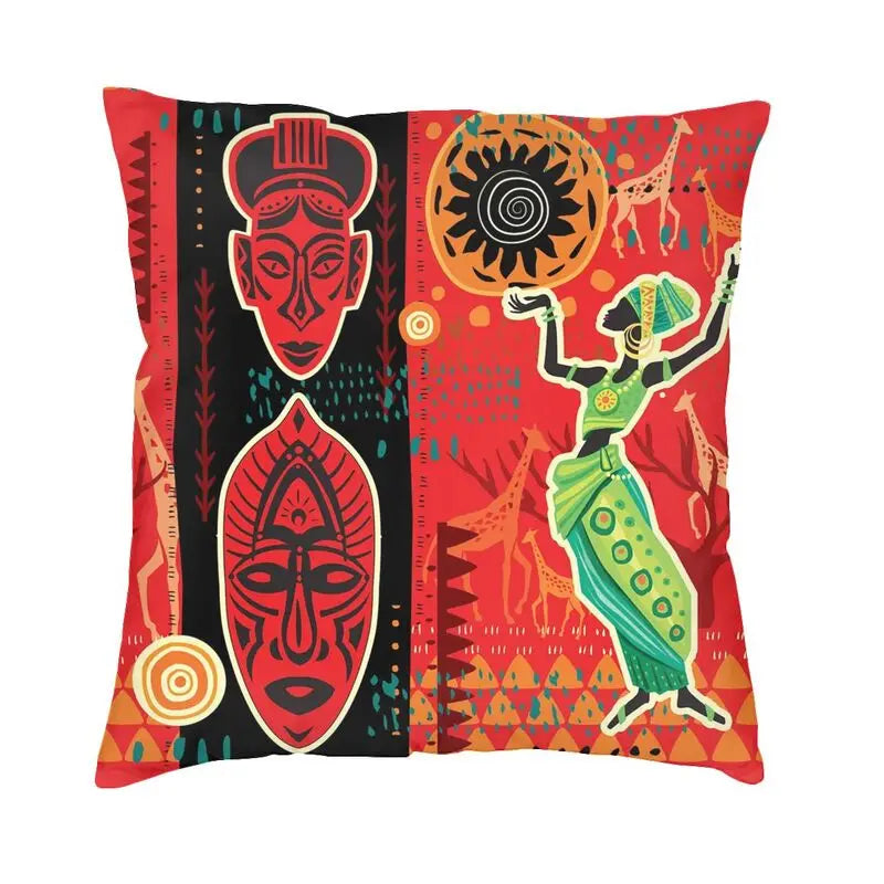 African Ethnic Motifs Cushion Cover