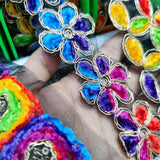 New Colorful Thread Sequins African Lace