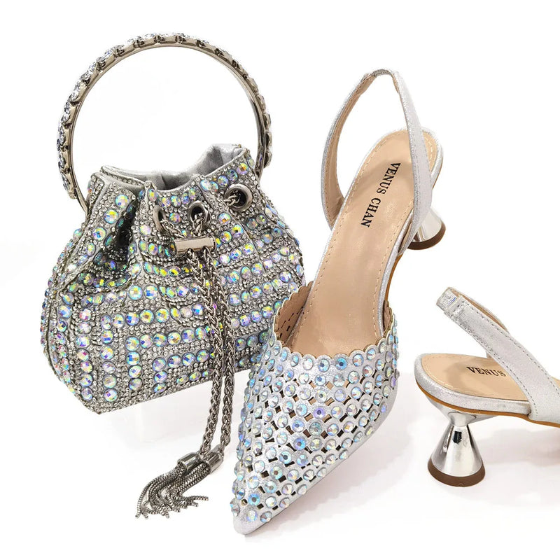 Nigeria Popular Design Ladies Shoes And Bag Set