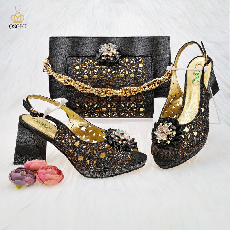 African Fashion Evening Shoes and Bag Set