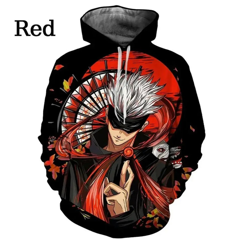 Anime Manga Jujutsu Kaisen Pattern Men's Hoodie