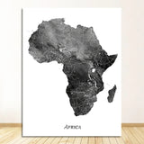 New map travel wall art