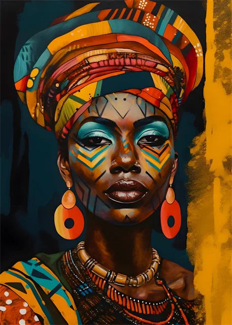 African Queen Abstract Art Canvas Painting Posters