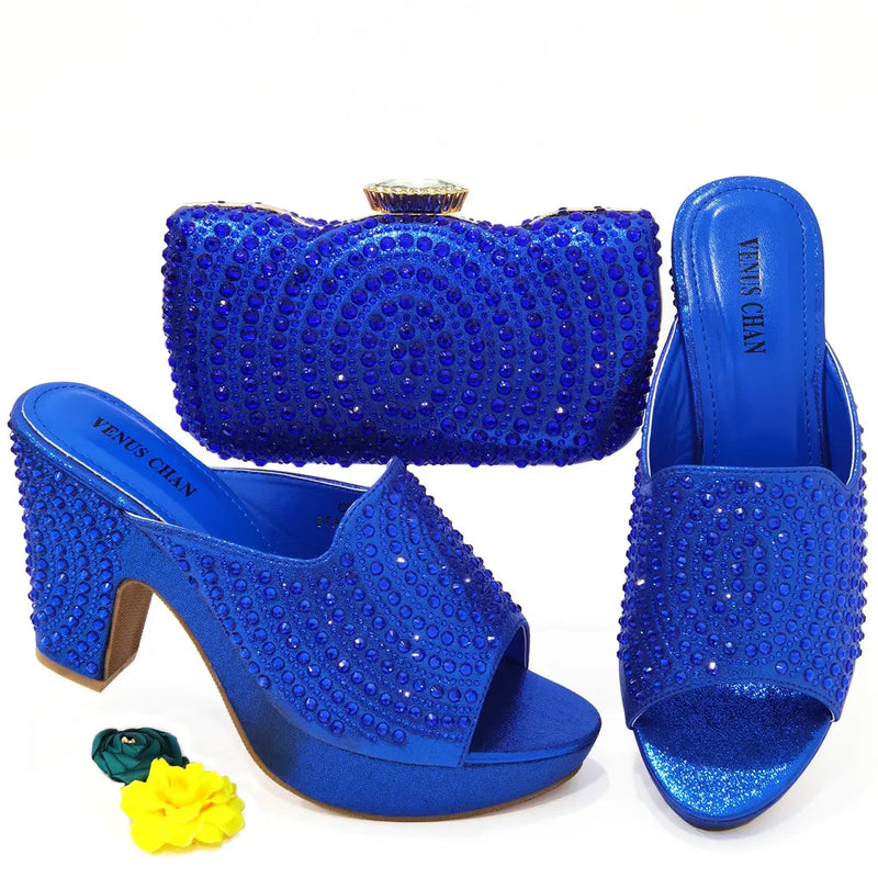 Italian Style Women Banquet Shoes And Bag