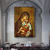 Mother Of God Byzantine Orthodox Religious Canvas Wall Art