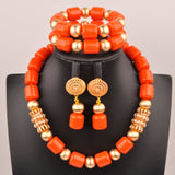 New Artificial Coral Bead Necklace Sets