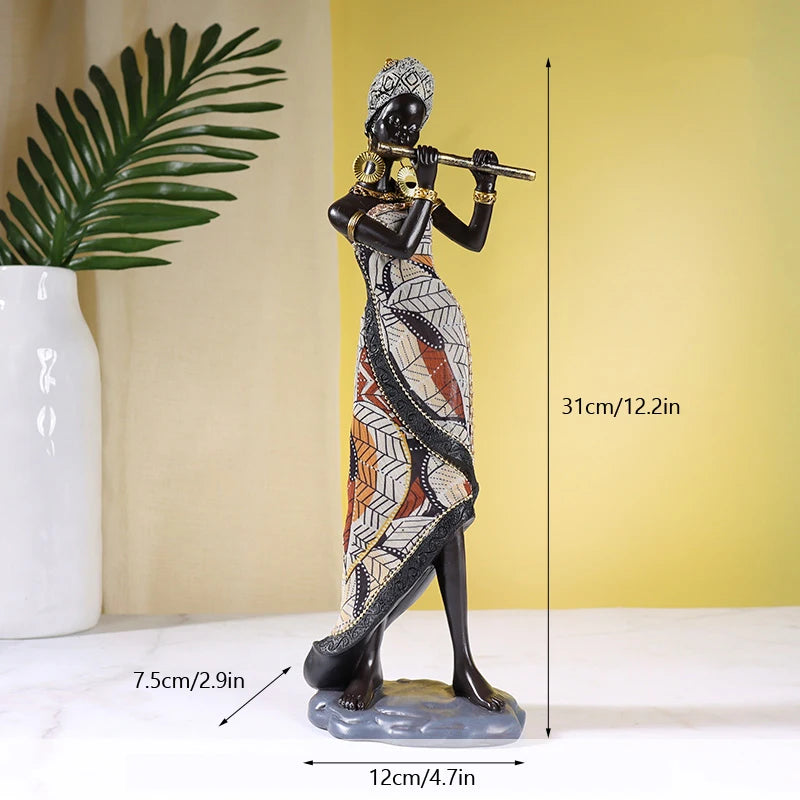 New Resin Vintage African Crafts Ornament Black Women Art