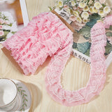 New Pink Double-Layer Pleated Chiffon Lace