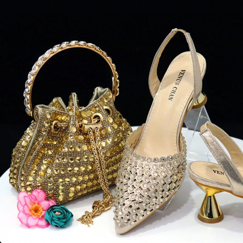 New Versatile Elegant Ladies Shoes And Bag Set