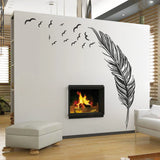 New Creative Birds Flying Feather Wall Sticker