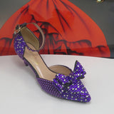 New arrival Purple Pearl Bridal shoes and Bag Set