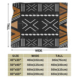 African Mud Cloth Bogolan Blanket