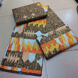 African Gold Powder Ankara 100% Cotton Farbic