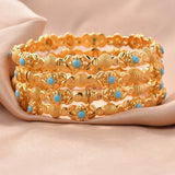 4pcs/lot  gold-Plated Bangles Dubai Bracelet