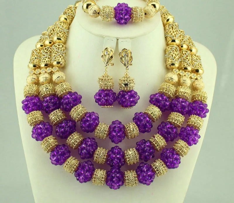 Amazing african beads jewelry set