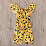 Summer African Children Printing Short Sleeveless Long Jumpsuit