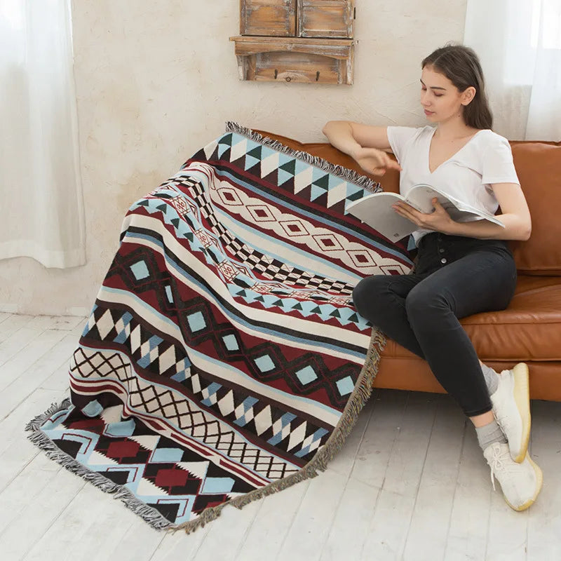 New Retro Indian Style Thread Blanket