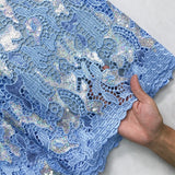 Nigerian Sequins Water Soluble Lace Fabrics