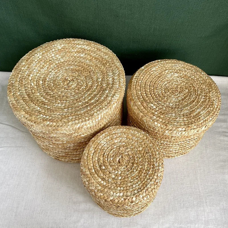 New LuanQI-Handmade Straw Woven Basket