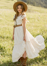 Girls Lace Bohemia Long Dresses