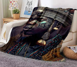 Cartoon Africa Ethiopian Custom Painting Art Soft Flannel Blanket