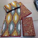 Ankara African Kente Gold Real Wax Fabric